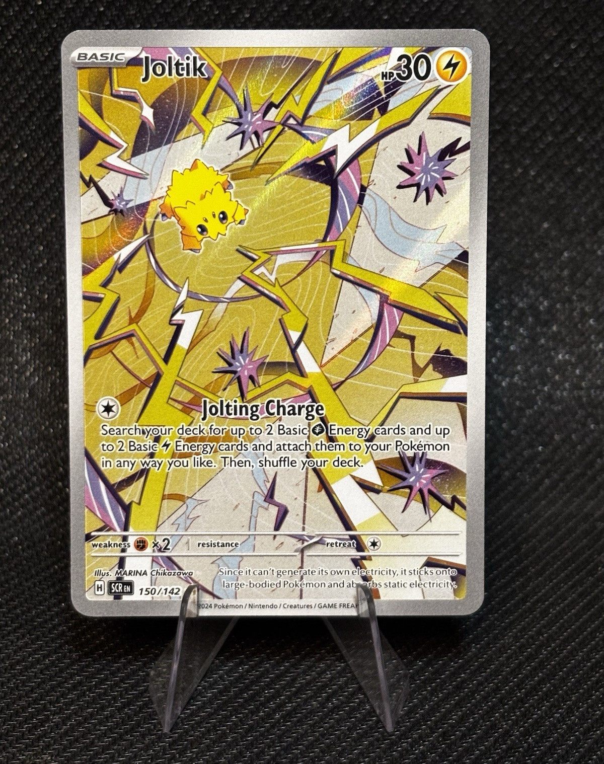 The Pokémon Company Joltik 150/142 SV07 Stellar Crown IR Full Art Holo ENG 30HP