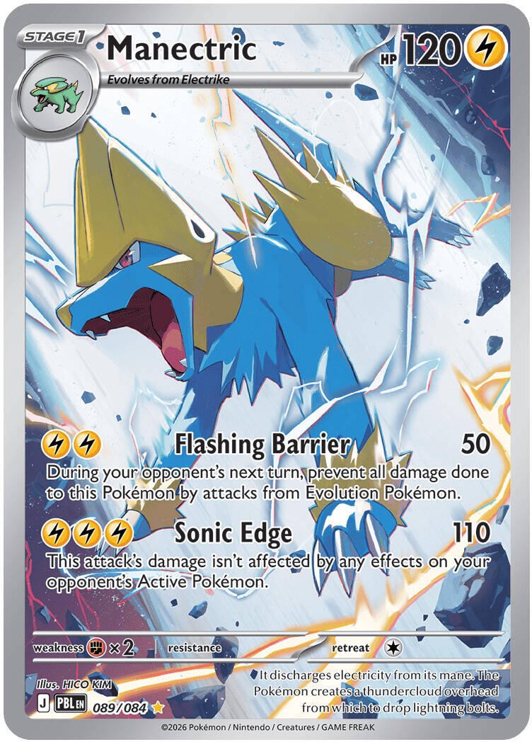 Manectric Holofoil Pitch Black [PBL - 089/084] Pokemon Illustration Rare NM