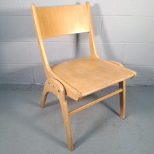 1950s Bauhaus Era Muster Casala Beech Stacking Dining Chair – Single Chair 
