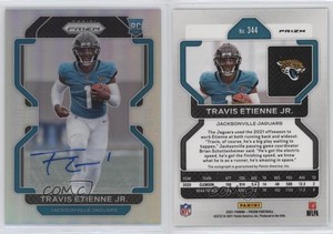 2021 Panini Prizm Rookie Silver Prizm Auto Travis Etienne Jr #344 Rookie Auto RC