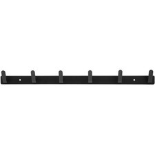 Reusable Aluminum Wall Coat Rack Black Hooks for Towels Hats Robes and Clothes