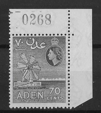 Aden 1953-63 70c Salt Works MNH with Sheet No.