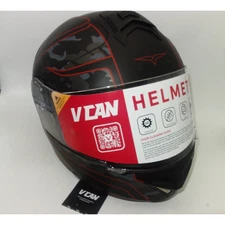 NEW VCAN VX28 Full Face Modular Flip Up Motorcycle Helmet + Bag Black Medium