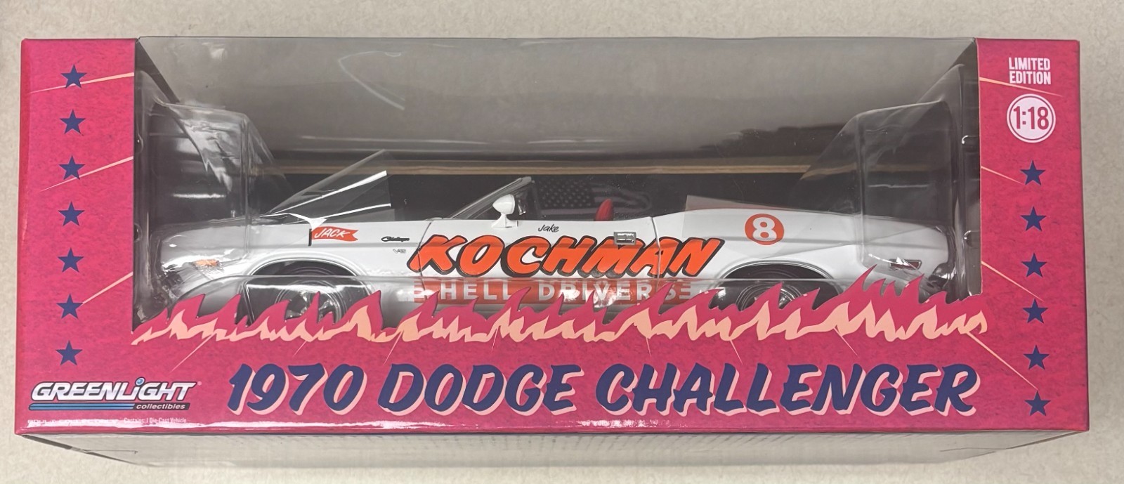 Greenlight Dodge Challenger Convertibile Kochman Hell Drivers 1970 1:18 13633