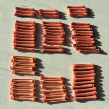 Vintage Perm Rods Lot of 134 Hair Rollers Curlers Mixed Sizes Colors Salon