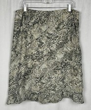 Vintage Kathie Lee Women s Size Large 12/14 Georgette P/O Skirt With Ruffle