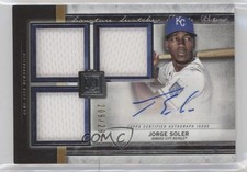 2020 Museum Collection Signature Swatch Triple Relics /299 Jorge Soler Auto 0bt4