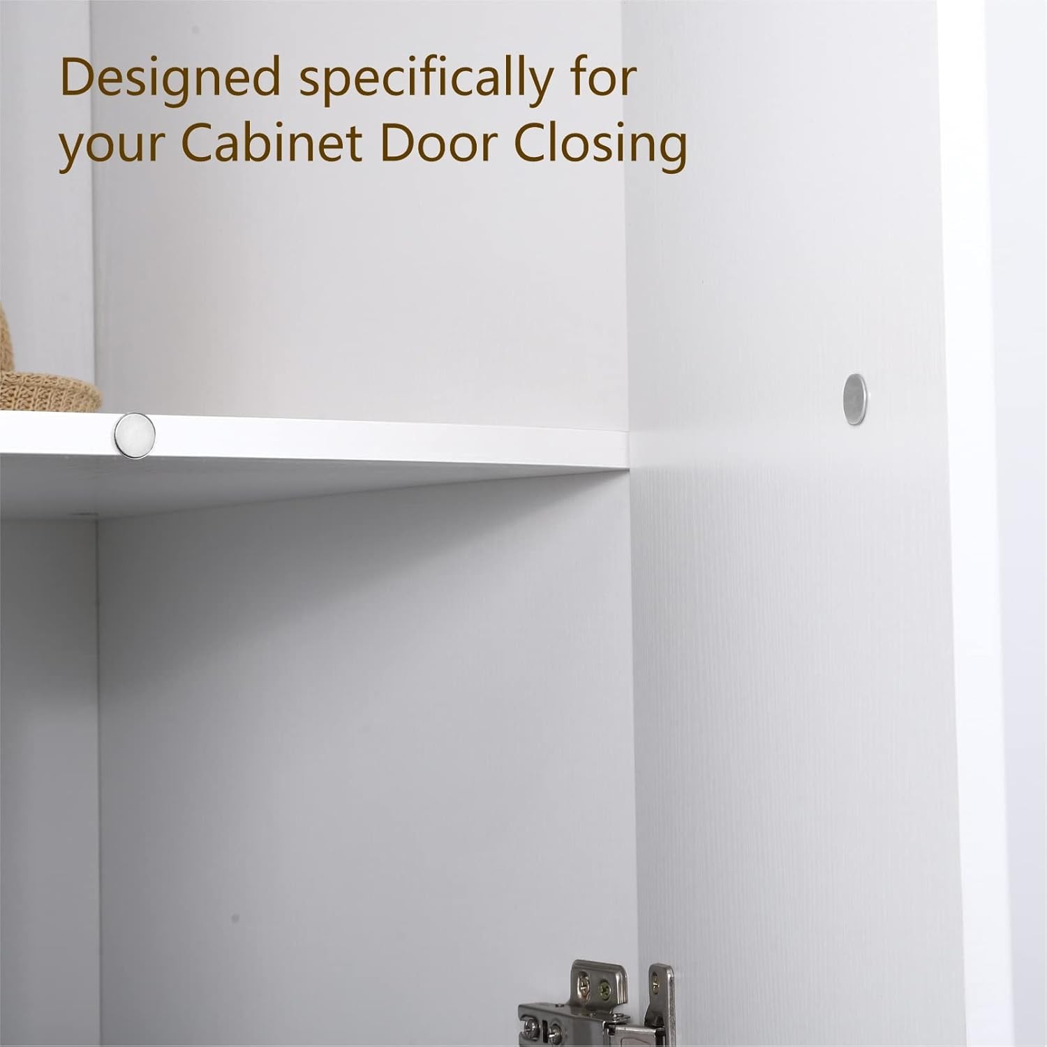 Mousike Magnetic Door Catch Ultra Thin Cabinet Magnets 30 Pack, Silvery white 