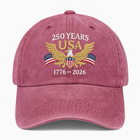 America 250 Years Hat 1776-2026 Patriotic Eagle USA Flag Dad Cap Gift Adjustable