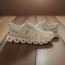 On Cloud 5 All White Women s Low Top Lace-Up Mesh Breathable Sneakers 59-98902