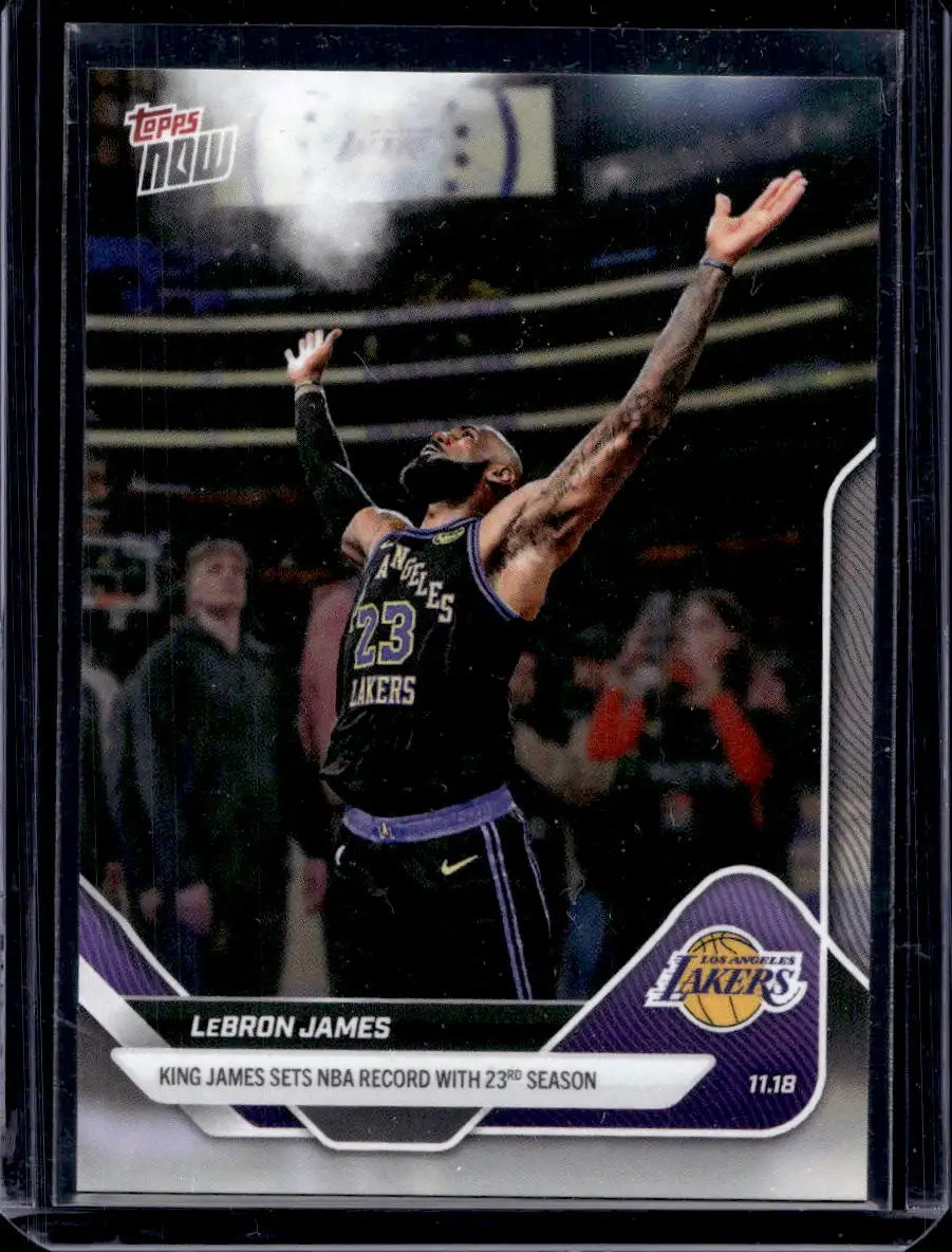 2025-26 Topps Now NBA #58 LeBron James Base Card (Quantity)