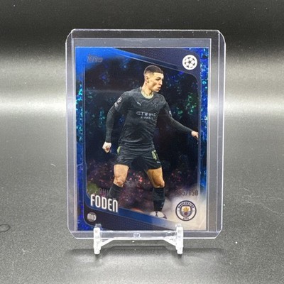 2025-26 Topps UEFA Club Competitions Phil Foden Blue Sparkle /150 #103 Man City