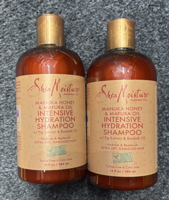 2 Shea Moisture Manuka Honig Mafura Öl Intensiv Hydration Shampoo 384ml =768ml