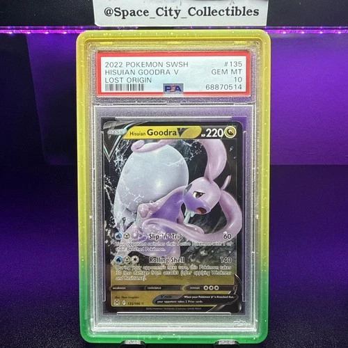 Pokémon TCG Hisuian Goodra V 135/196 Sword & Shield 2022 Lost Origin PSA 10