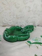 Cendrier Vide-Poche Homard Céramique Vert Émeraude Vintage