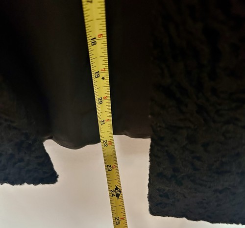 Giacca cappotto vintage pelliccia salone Carson Pirie Scott collo visone nero M/L anni 50 - Foto 13 di 14