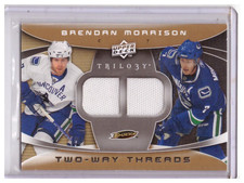 Brendan Morrison 2008-09 Upper Deck Trilogy Two-Way Threads Jersey Card #2W-BM