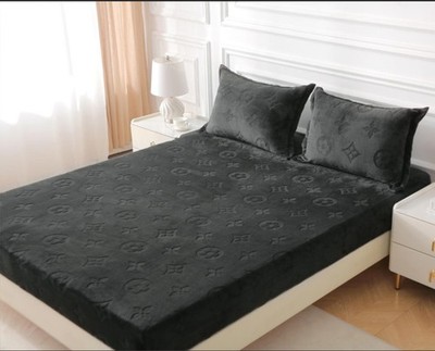 Velvet Fitted Sheet ,5-piece Luxury Super Soft Cozy Comfy Flannel Bottom Sheet