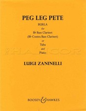 Peg Leg Pete for Tuba or Bass Clarinet Sheet Music plus Key Signature Bookmark