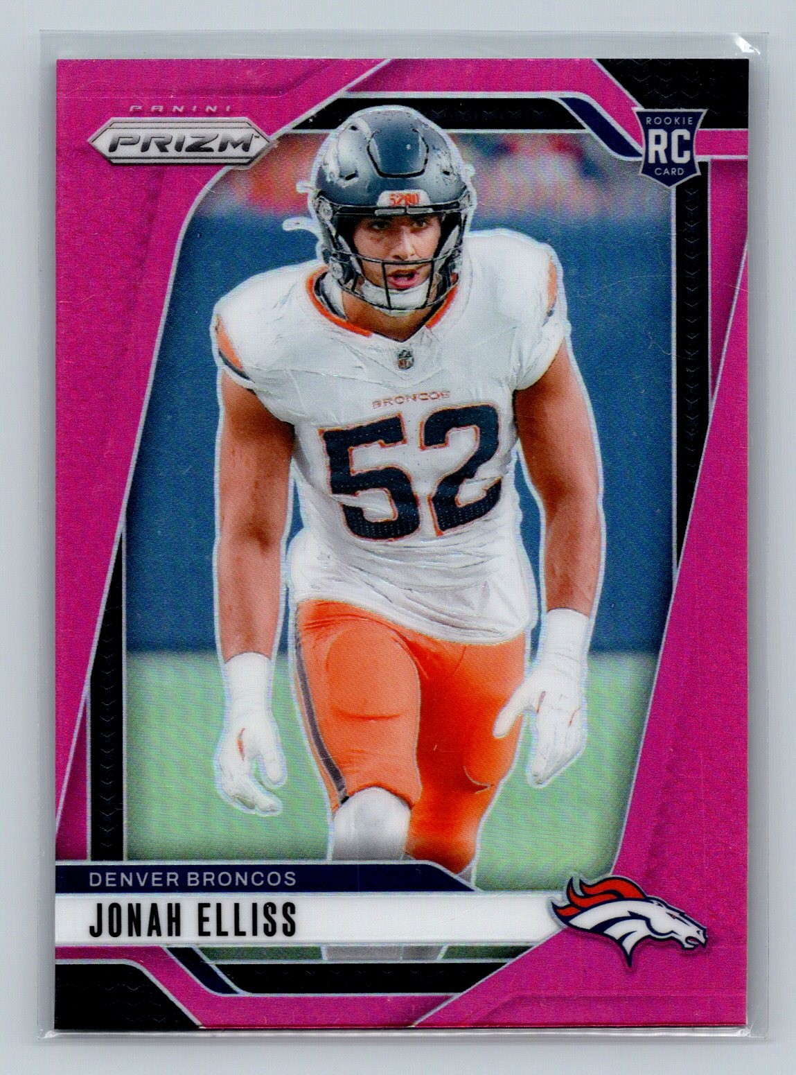 2024 Panini Prizm #356 Jonah Elliss Pink Rookie Denver Broncos