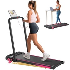 3-in-1 Walking Pad with Incline Portable Treadmill with Handle Bar for Home O...