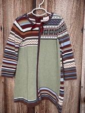 Hanna Andersson Girls Nordic Fair Isle Stripe Sweater Dress Size 110 5/6