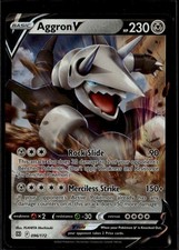 Aggron V Ultra Rare SWSH09: Brilliant Stars 096/172 Metal Holofoil Pokemon Card