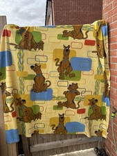 Vintage Scooby Doo Fleece Blanket Throw 90x75 Retro 90s Hanna Barbera bed Large