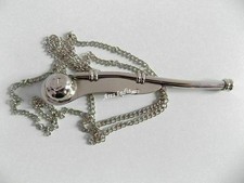 Bosun's Whistle Boatswains Pipe Chrome Style  Antique Neck Chain Christmas Gift
