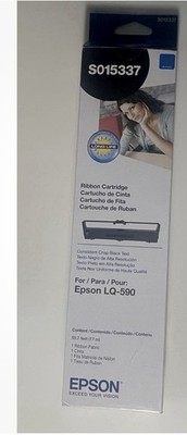 Genuine Epson Black Ribbon Cartridge S015337 for LQ-590 New Sealed 