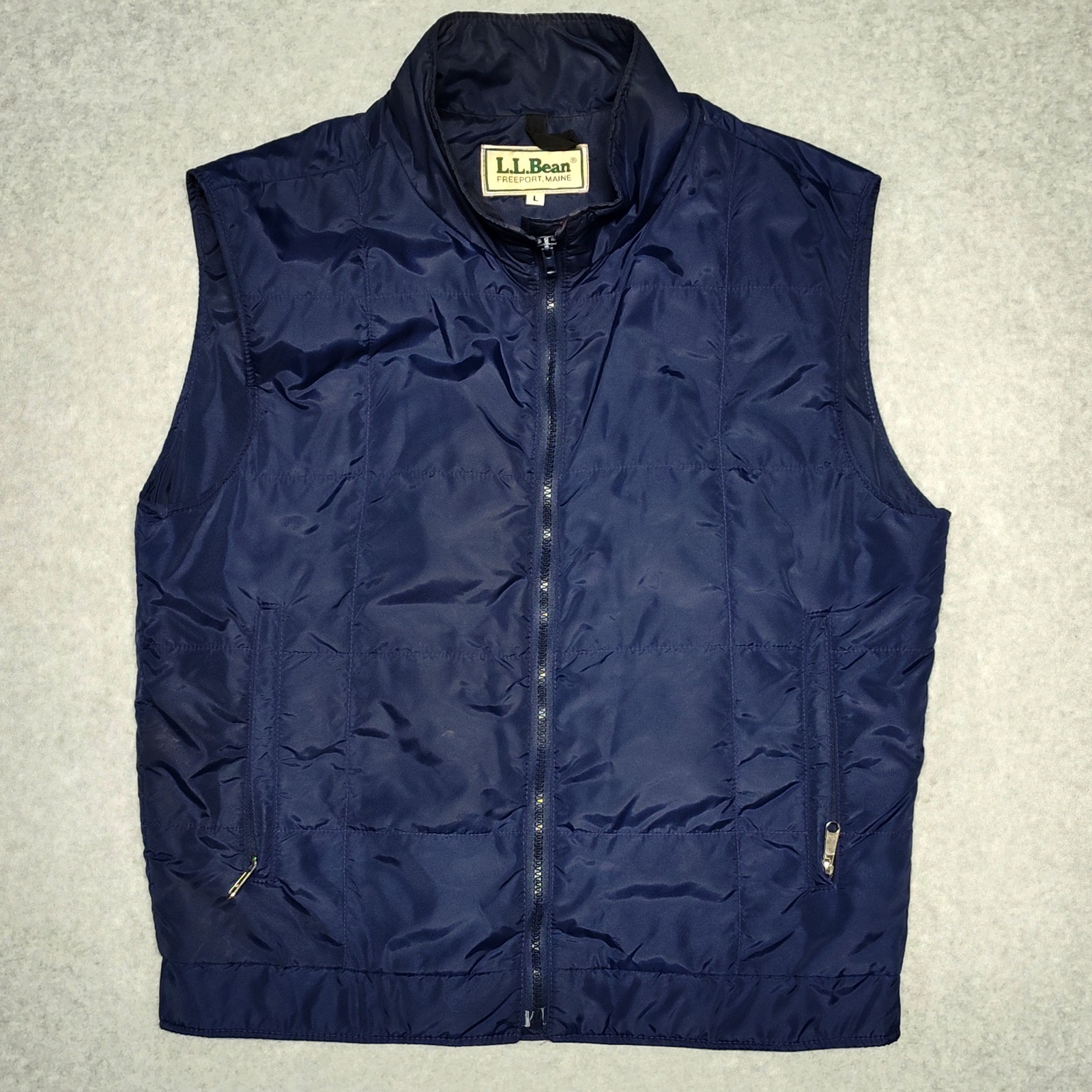 Vintage LL Bean Blue Puffer Vest Large