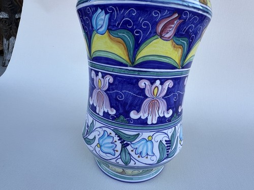 Vantage Mario Sambuco Deruta Italy Hand Painted Italian Jar with Lid - Picture 10 of 17