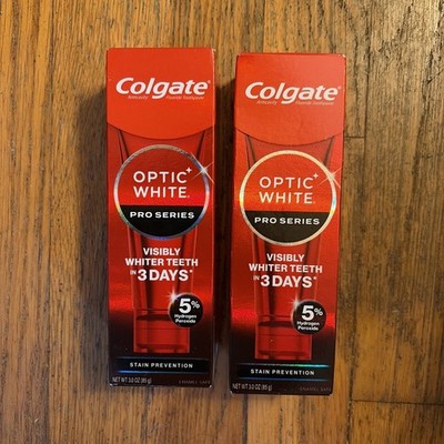 2 pack Colgate Optic White Pro Series Stain Prevention Toothpaste exp 12/26