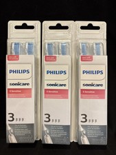 3x 3-Pack Philips Sonicare HX6053/64 Sensitive Brush Heads 9 Heads Total New