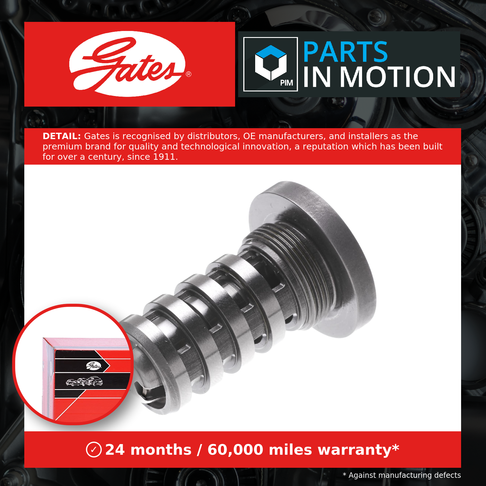 Cylinder Head GATES VVS161 Control Valve, camshaft adjustment for AUDI,VW - Image 16