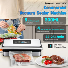 INKBIRD Food Vacuum Sealer Machine INK-VS04 Dual Motor Pump Cutter Dry Moist UK