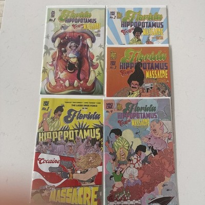 Florida Hippo Cocaine Massacre #1-4 Cover A &B MAD Cave Studios
