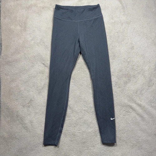 Nike Leggings Donna Piccolo Therma Fit Grigio Spina di Pesce Elasticizzato Tempo Libero Logo