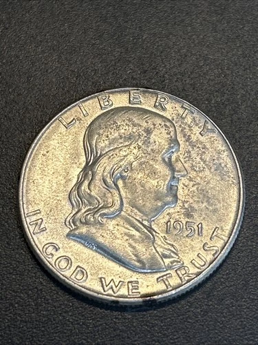 1951 P Ben Franklin Silver Half Dollar 50C