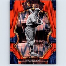 2023 Panini Select Babe Herman #107 Orange Flash Prizm Brooklyn Robins