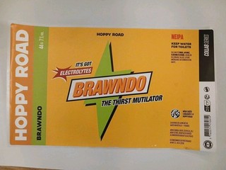 Etiqu. Can'Alu BRAWNDO Brasserie HOPPY ROAD / 54 FRANCE