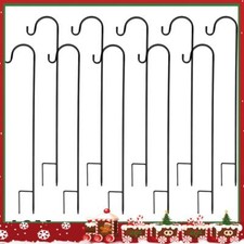 Shepherd Crook Hooks Metal Garden Stake Hanger for Bird Feeder Xmas Lights 100CM