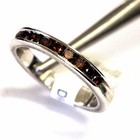 New 925 sterling silver .50ct red orange diamond womens channel band 3.2g ladies — photo 8