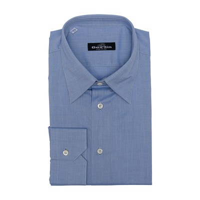 690$ ITALIAN LUXURY GERLIN Shirt Blue Fine Cotton 15.5 - 39 1AM ZILLI