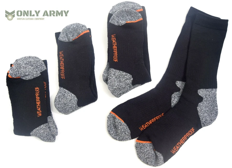 4 pares de calcetines térmicos acolchados para exteriores WEATHERPROOF® trabajo senderismo caminar Foto 2 de 4