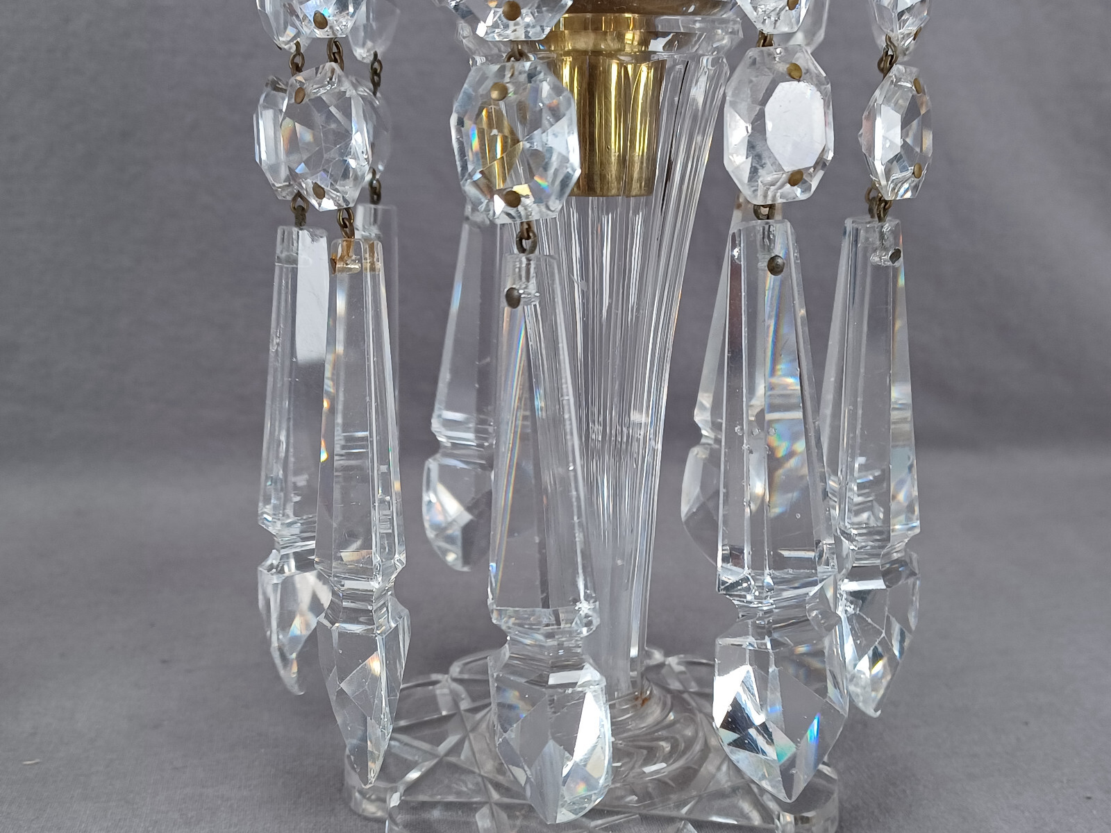 Pair of Mid 19th Century Victorian Anglo Irish Cut Glass Lusters eBay