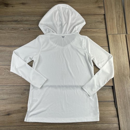 Columbia Sportswear PFG Jacket Large White Women Pullover Hooded Omni Shade #32 - Picture 9 of 12