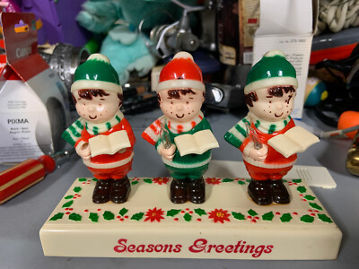 Y.E. Enterprises - Vintage Celluloid / Pastic - Christmas Carolers- not lighting