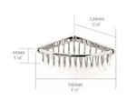 Samuel Heath N36.SSF Corner Shower Basket - Satin Nickel. New in Box!  