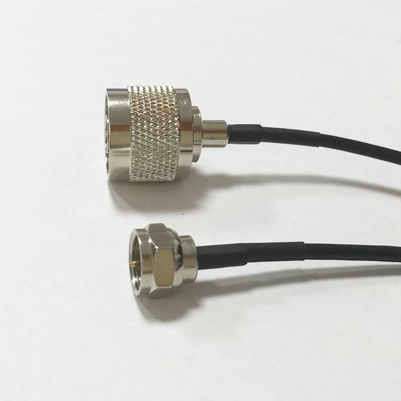F Male Plug to N Male RF Coax Connector Adapter Cable RG174 20cm 8inch NEW - Image 3 of 4